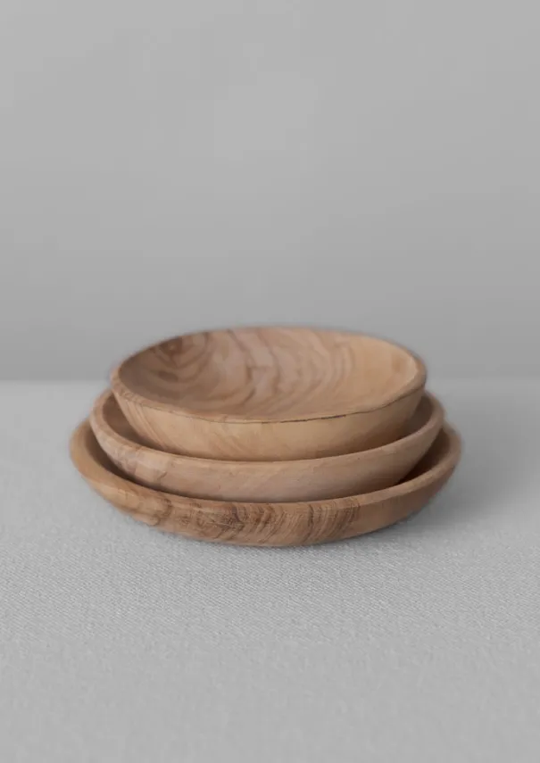 Hot Olive Wood Pinch Pot Set Kitchen|Tableware
