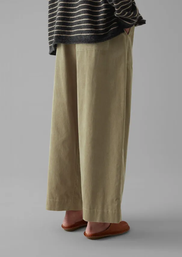 Hot Organic Cord Barrel Leg Trousers Women Cord|Loungewear