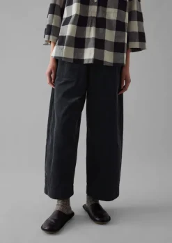 Hot Organic Cord Barrel Leg Trousers Women Cord|Loungewear
