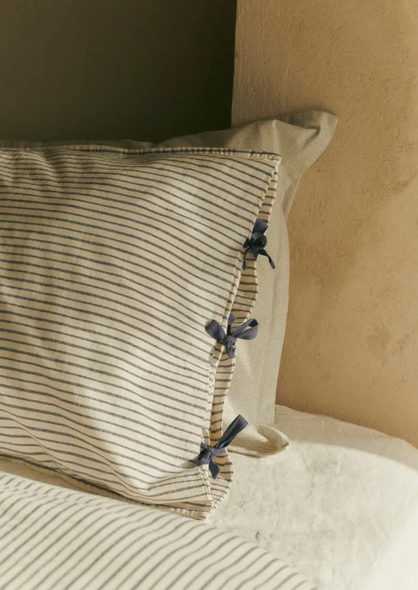 Best Organic Cotton Pyjama Stripe Housewife Pillowcase Textiles|Bed Linen