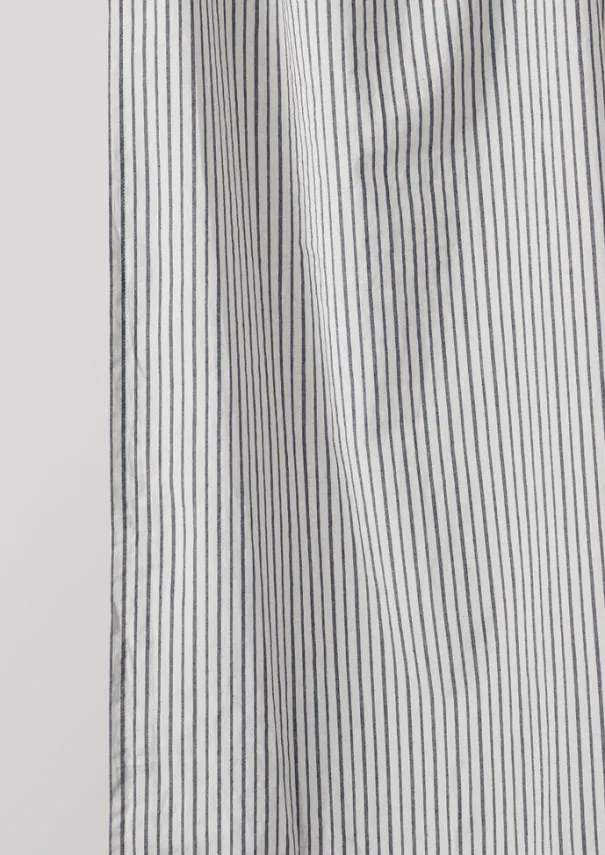 Sale Organic Cotton Pyjama Stripe Shower Curtain Bathroom