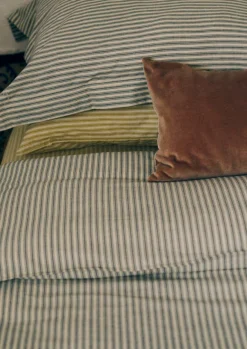 Clearance Organic Cotton Ticking Stripe Duvet Cover Textiles|Bed Linen