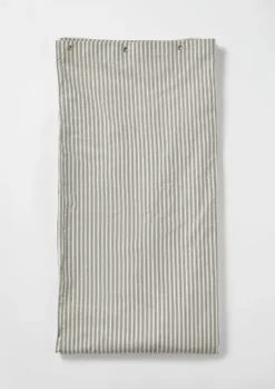 Organic Ticking Stripe Shower Curtain Textiles|Bathroom