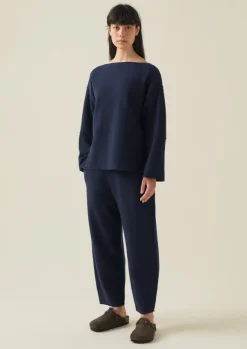 Clearance Panelled Boiled Wool Sweater Women Knitwear