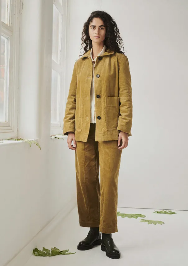 Discount Panelled Organic Cord Trousers Women Cord|Workwear