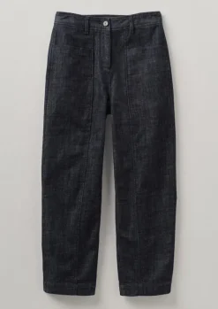 Panelled Organic Denim Trousers Women Denim|Workwear