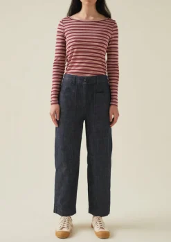 Panelled Organic Denim Trousers Women Denim|Workwear