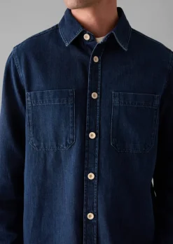 Outlet Patch Pocket Denim Shirt Denim|Workwear
