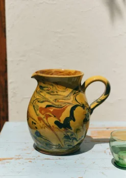 Online Poterie Barbotine Marbled Pitcher Ceramics