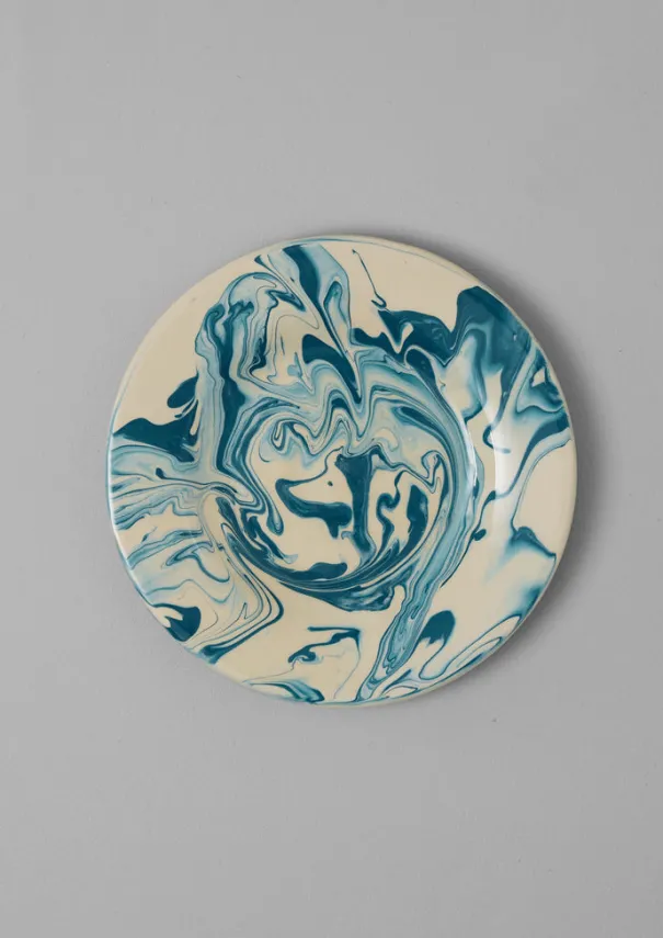 Outlet Poterie Barbotine Marbled Plate Ceramics|Tableware