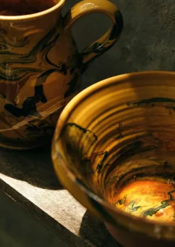 Outlet Poterie Barbotine Marbled Pouring Bowl Ceramics|Tableware