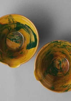 Outlet Poterie Barbotine Marbled Pouring Bowl Ceramics|Tableware