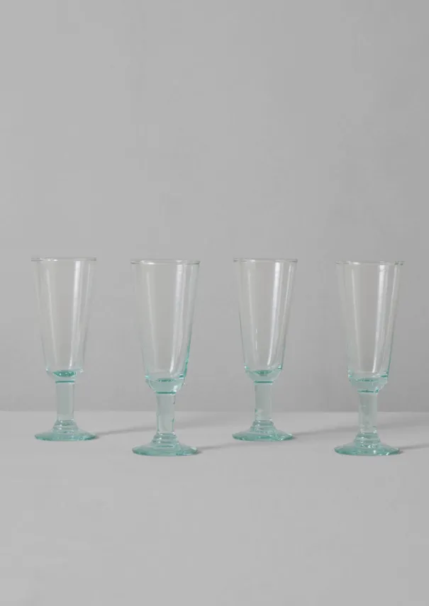 Discount Recycled Bolivian Champagne Glasses Set Glass