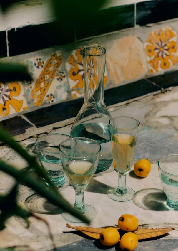 Discount Recycled Bolivian Champagne Glasses Set Glass