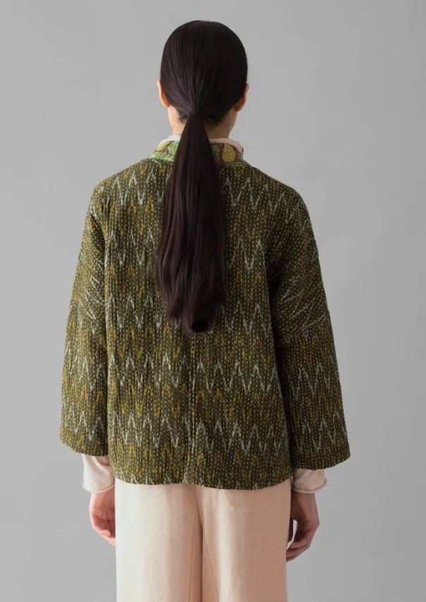 Discount Repurposed Ikat Kantha Jacket Women Gowns|Nightwear