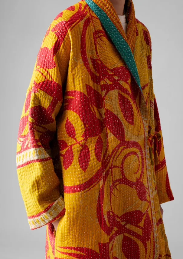Best Repurposed Kantha Coat Women Gowns|Nightwear