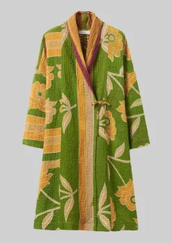 Outlet Repurposed Kantha Coat Women Gowns|Nightwear