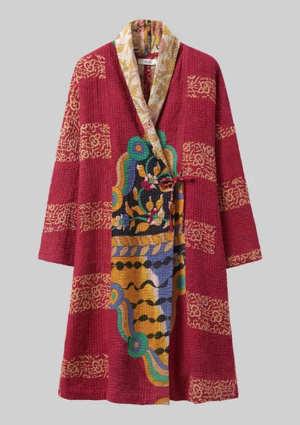 New Repurposed Kantha Coat Women Gowns|Nightwear