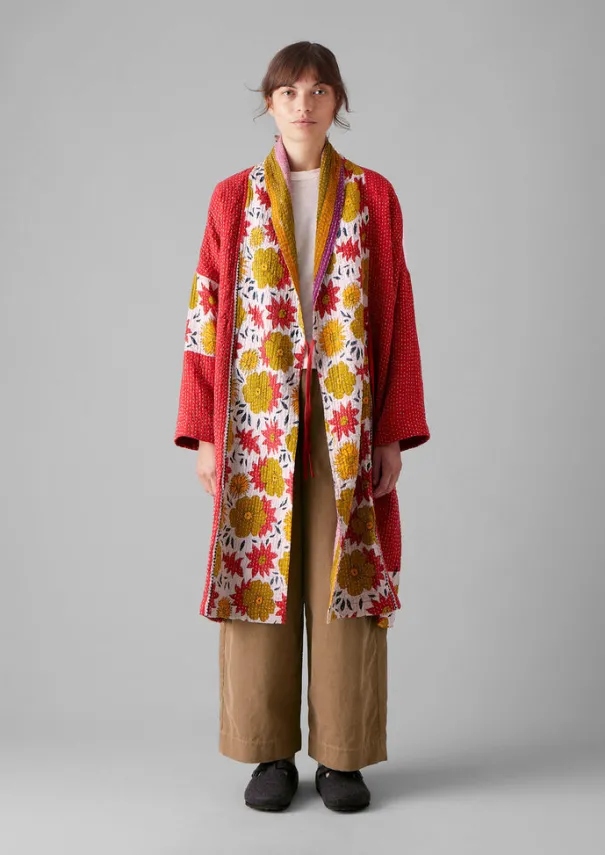 New Repurposed Kantha Coat Women Gowns|Nightwear