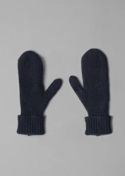 Hot Ribbed Wool Cashmere Mittens Women Hats, Scarves & Gloves