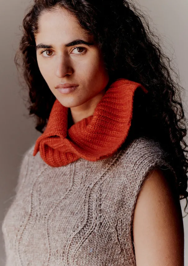 New Ribbed Wool Cashmere Snood Women Hats, Scarves & Gloves|Cashmere