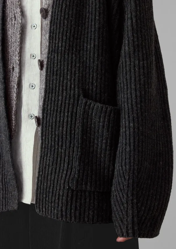 New Ribbed Wool Knitted Cardigan Women Knitwear