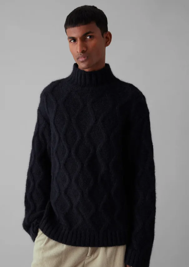 New Roll Neck Cable Knit Sweater Knitwear