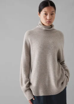 Online Roll Neck Wool Cashmere Sweater Women Jersey|Cashmere