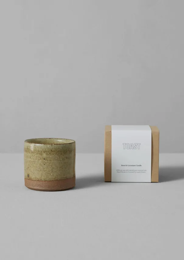 Rose and Geranium Scented Candle Candles & Holders