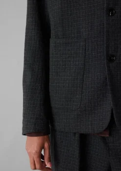 Clearance Seersucker Wool Cotton Blazer Coats & Jackets