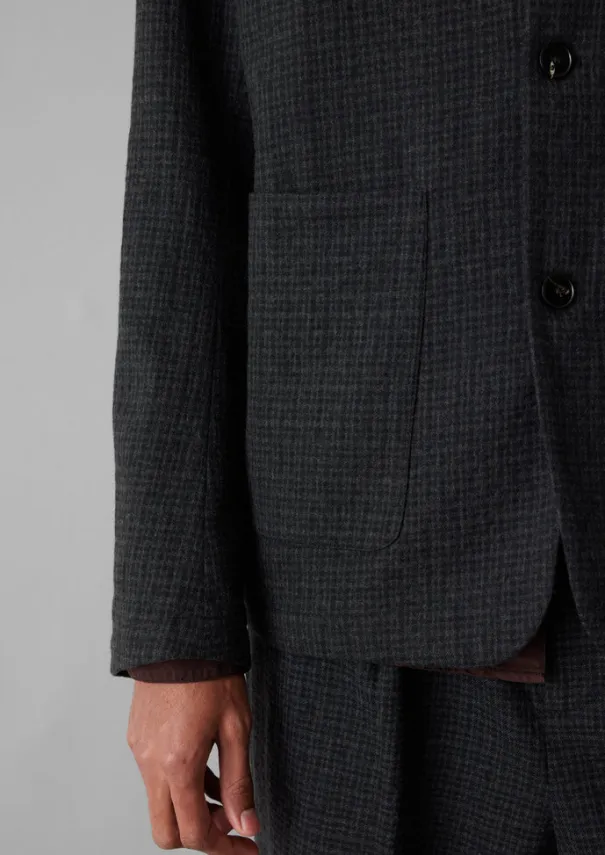 Clearance Seersucker Wool Cotton Blazer Coats & Jackets