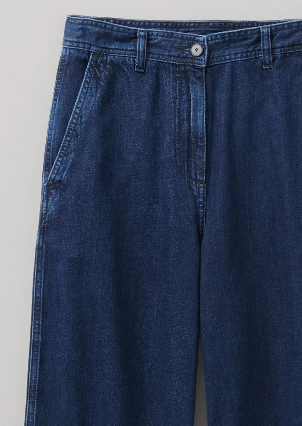 Clearance Seren Flat Front Denim Trousers Women Denim|Jeans