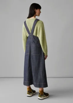 Sale Side Button Denim Pinafore Dress Women Denim|Dresses