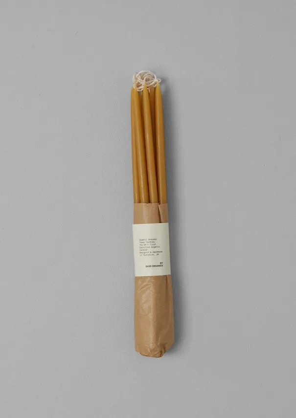 Hot Skar Organics Slim Beeswax Dinner Candle Set Candles & Holders