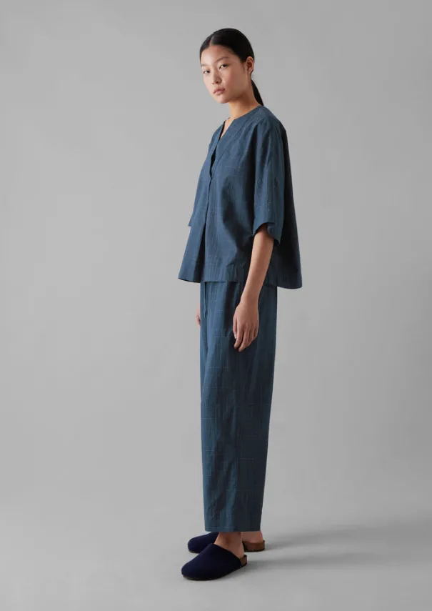 Clearance Sketched Check Cotton Pyjama Trousers Women Nightwear