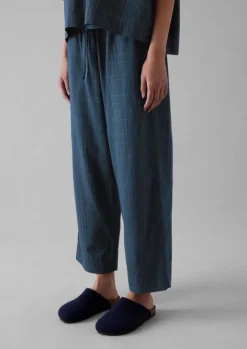Clearance Sketched Check Cotton Pyjama Trousers Women Nightwear