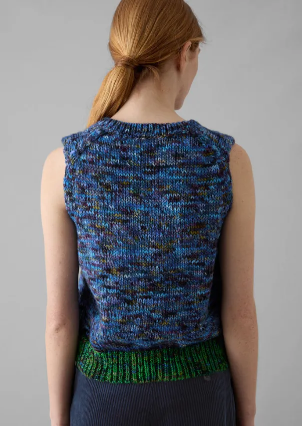 Hot Space Dyed Wool Knitted Tank Women Knitwear