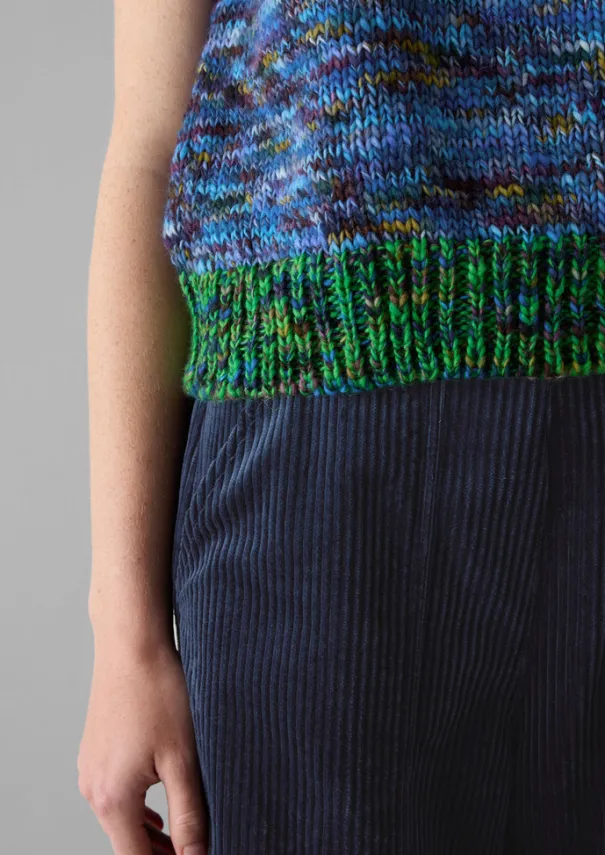 Hot Space Dyed Wool Knitted Tank Women Knitwear
