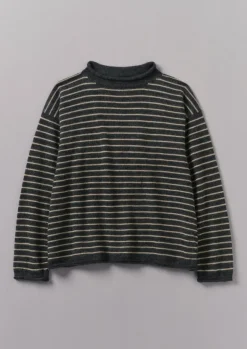 New Stripe Alpaca Wool Sweater Women Loungewear|Tops & Tees