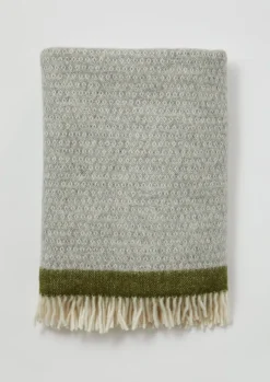 Outlet Stripe Edge Wool Blanket Textiles|Blankets & Throws