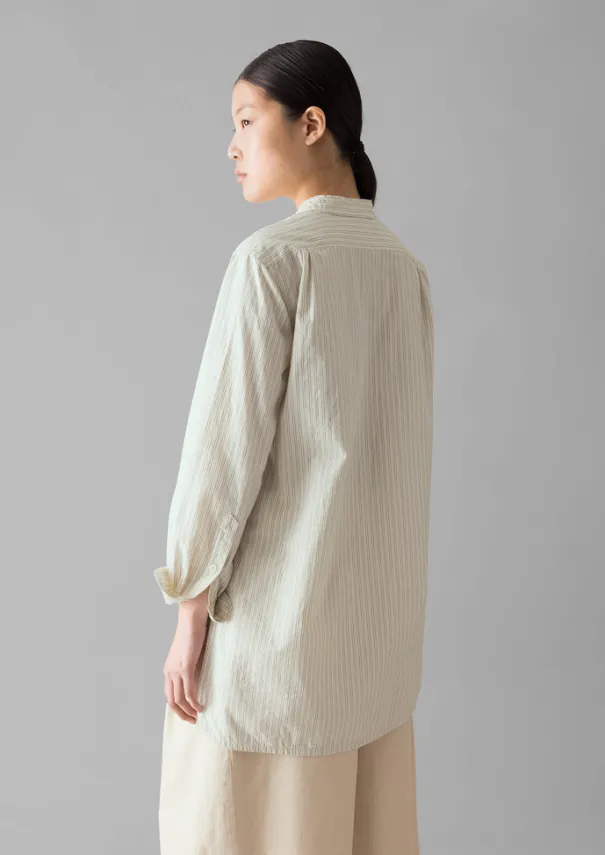 Taro Stripe Cotton Poplin Shirt Women Shirts|Tops & Tees