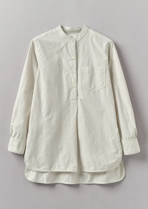 Sale Taro Stripe Organic Cotton Poplin Shirt Women Tops & Tees