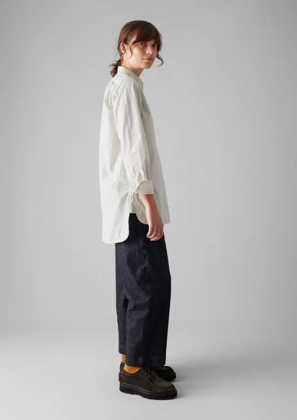 Sale Taro Stripe Organic Cotton Poplin Shirt Women Tops & Tees