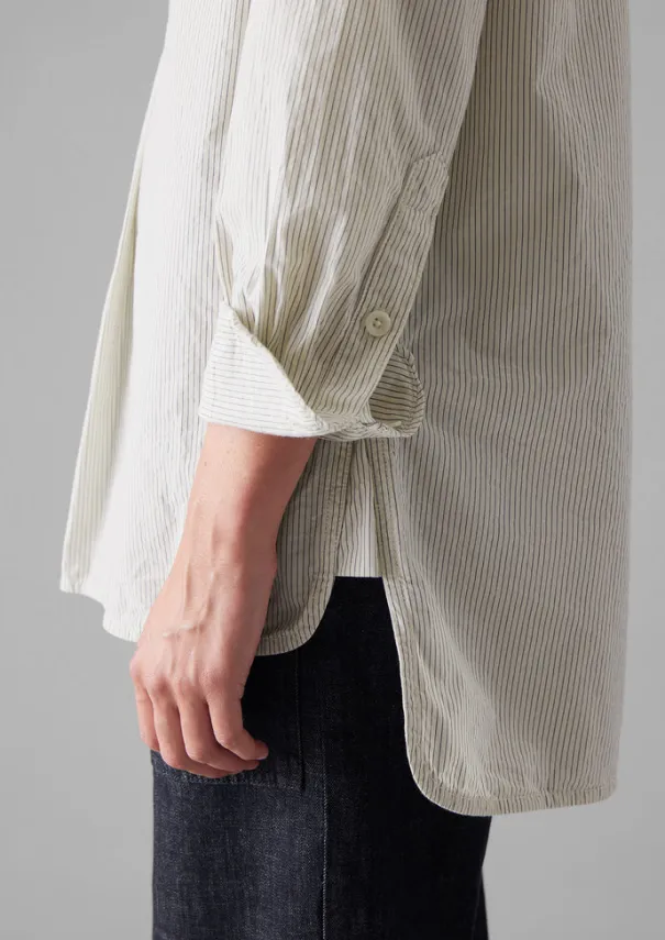 Sale Taro Stripe Organic Cotton Poplin Shirt Women Tops & Tees