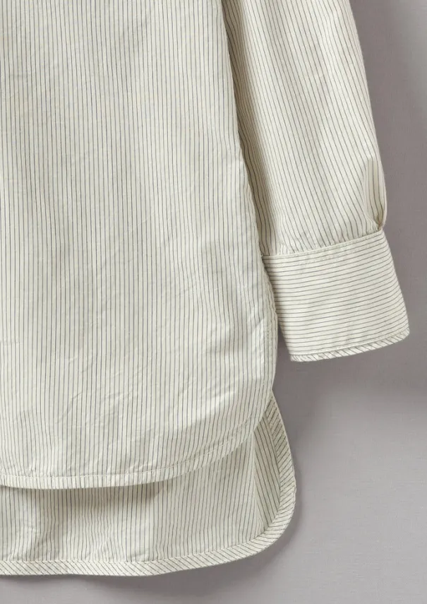 Sale Taro Stripe Organic Cotton Poplin Shirt Women Tops & Tees