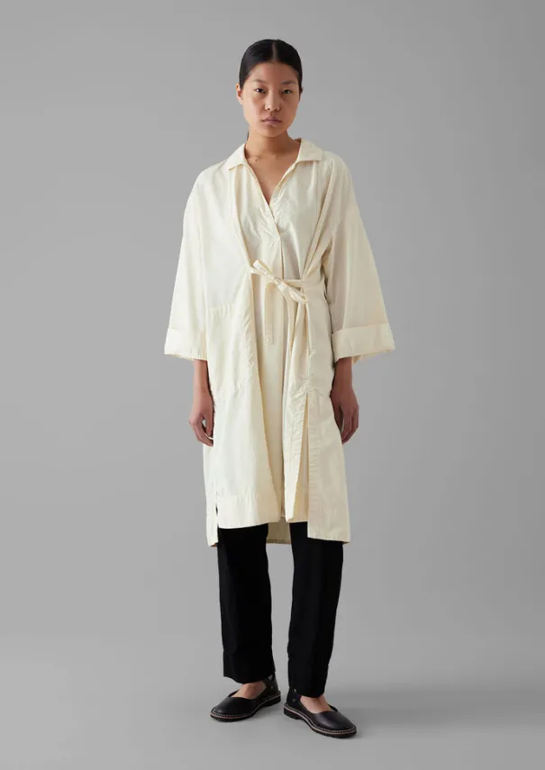 Hot Textured Cotton Poplin Wrap Shirt Women Tops & Tees