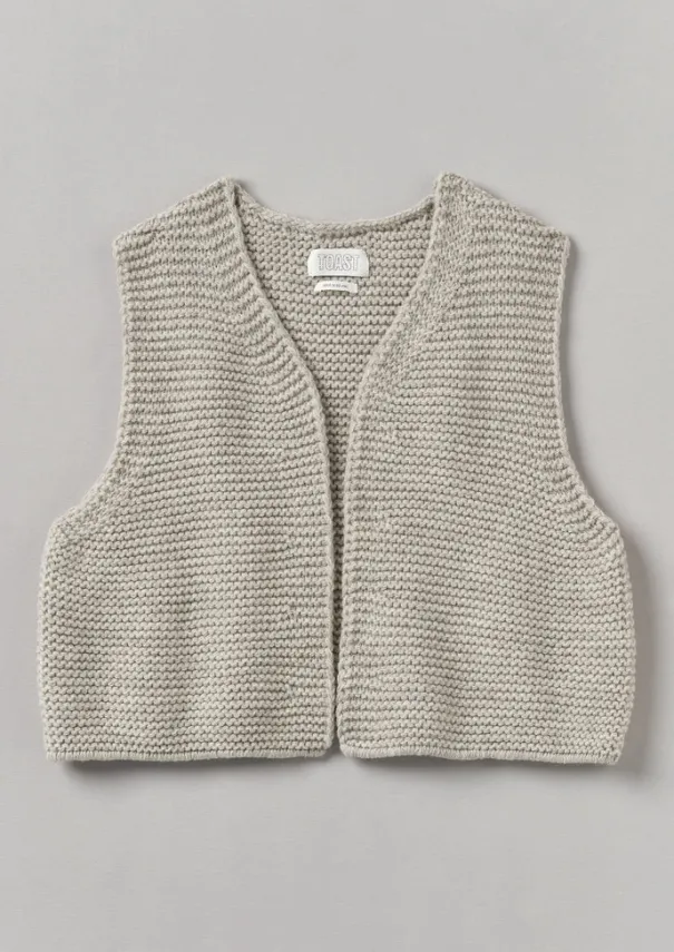 Textured Knit Gilet Women Knitwear
