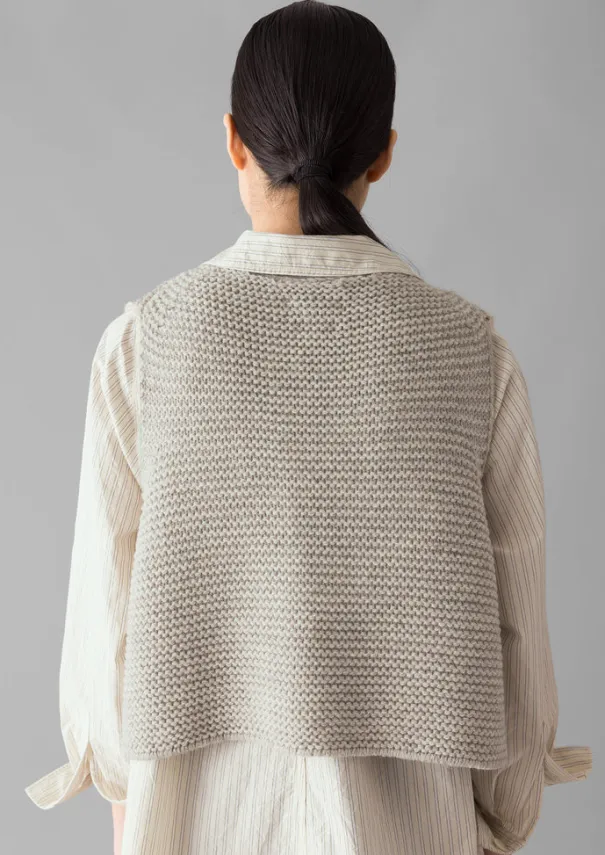 Textured Knit Gilet Women Knitwear