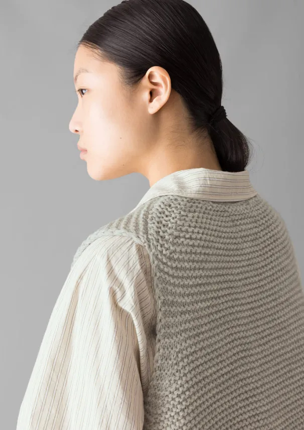 Textured Knit Gilet Women Knitwear