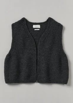 Clearance Textured Knit Gilet Women Knitwear